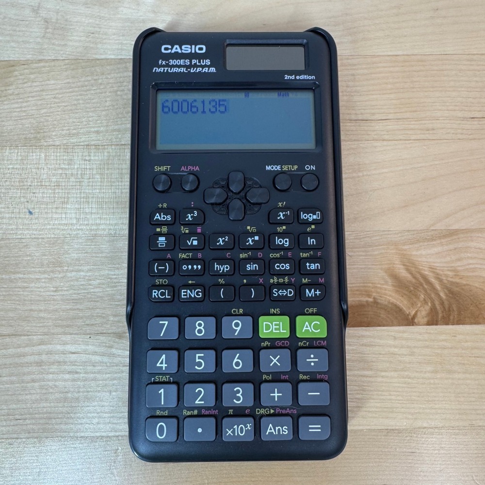 Casio fx-300ES PLUS 2nd Edition Scientific Calculator Black Solar Power